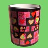 Taza cerámica premium corazones