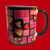 Taza cerámica premium corazones