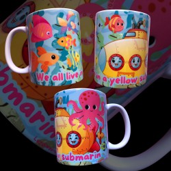 Taza submarino amarillo infantil