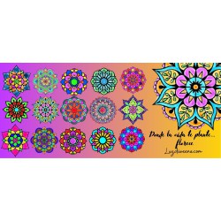 Taza mug 325ml con ilustración de mandalas.