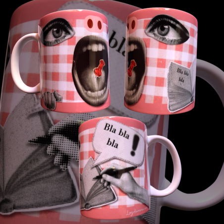 Taza mug 325ml blanca de cerámica premium