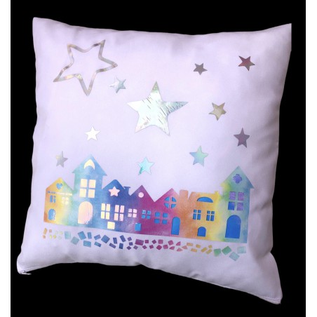 Cojín decorativo. Creado con vinilo textil por luz di weena