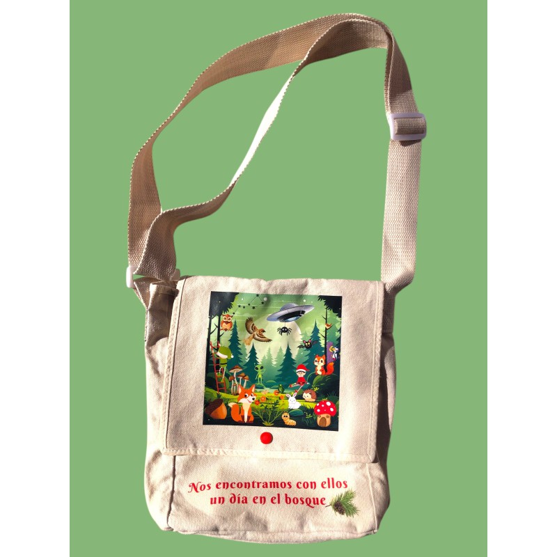 bandolera ilustración, bosque encantado