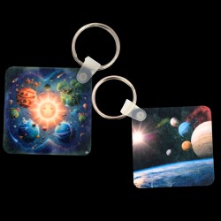 pack universo, taza calidad premium y llavero ilustrado por las dos caras